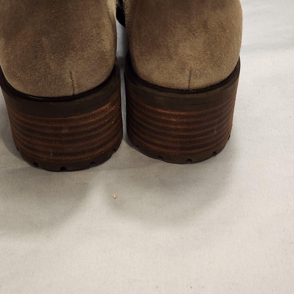 Lucky Brand Womens Jacenia Suede Boots Side Zip Shearling (greenish) Size 6.5 M - Picture 5 of 11